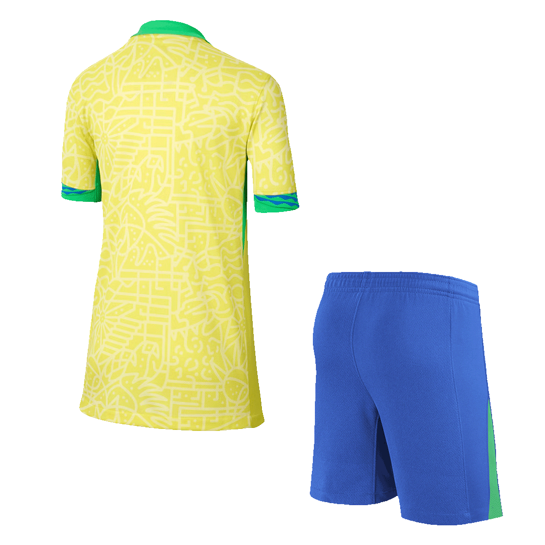 Brazil Home Jersey Kit Copa America Kids(Jersey+Shorts) - gojersey