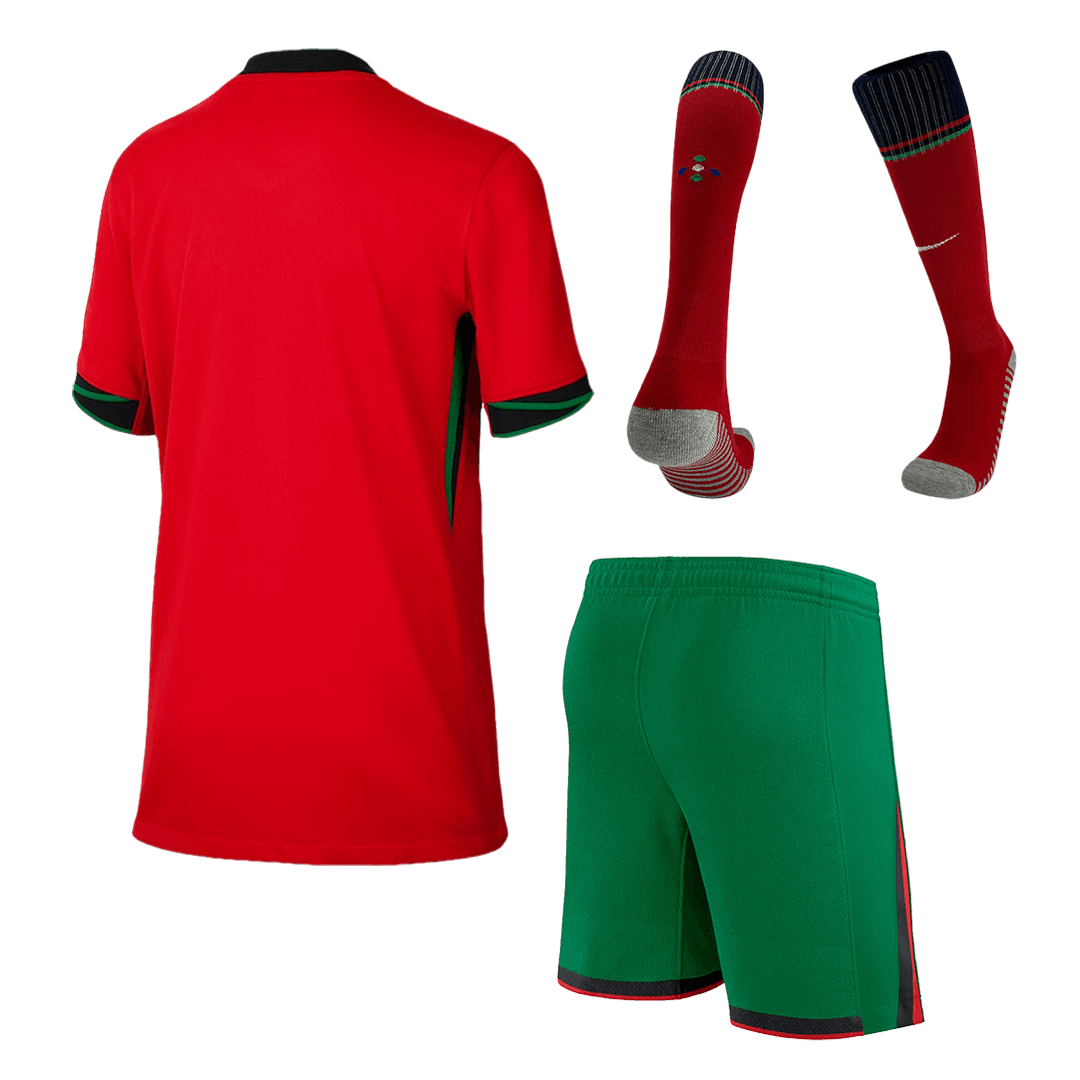Portugal Home Jersey Kit EURO Kids(Jersey+Shorts+Socks) - gojersey