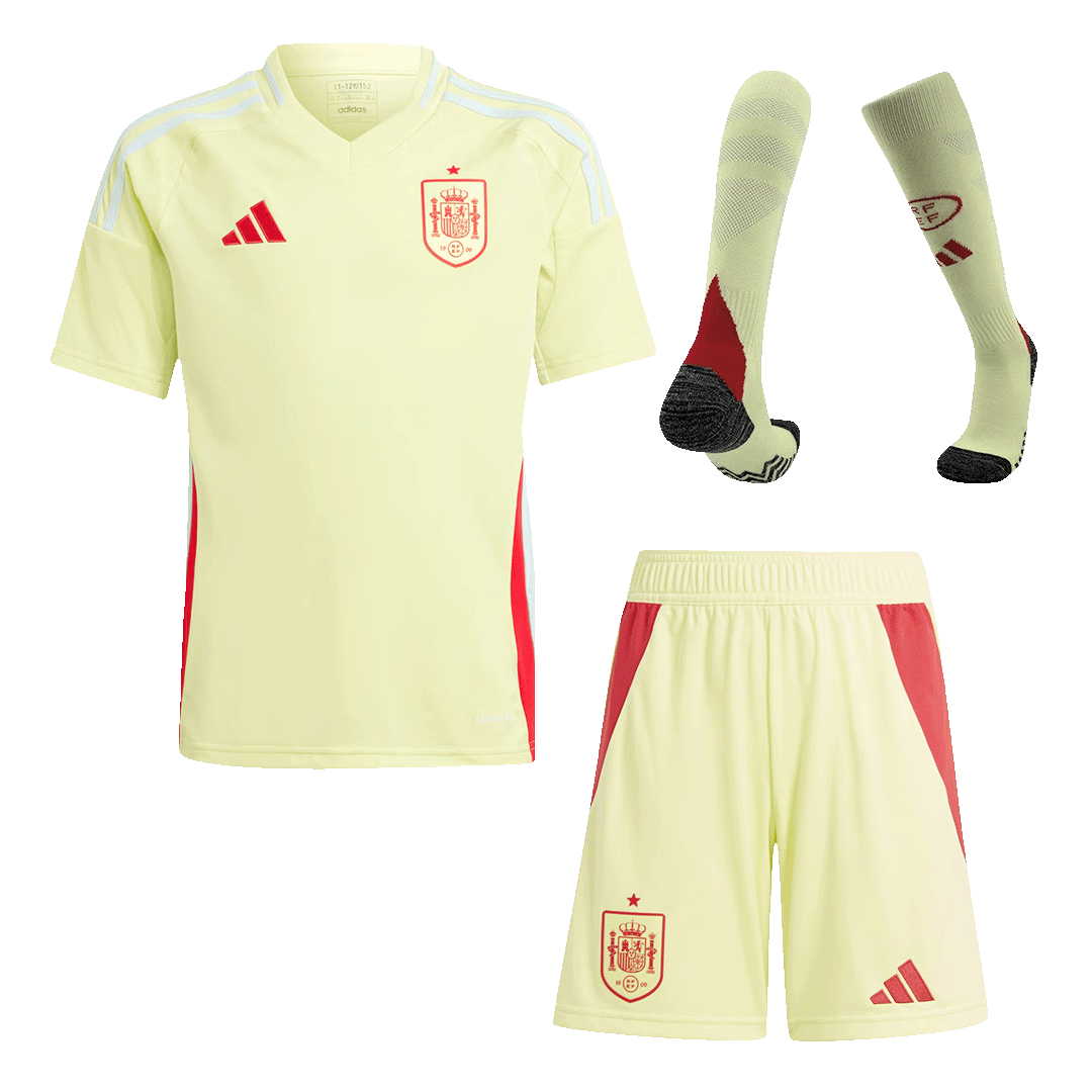 Spain Away Jersey Kit EURO Kids(Jersey+Shorts+Socks) - gojersey