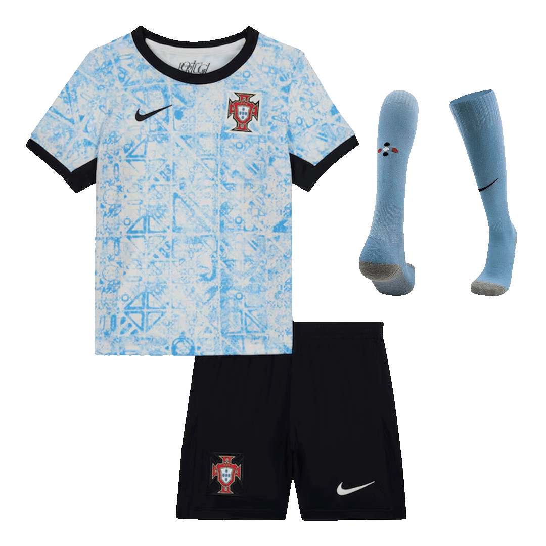 Portugal Away Jersey Kit EURO Kids(Jersey+Shorts+Socks) - gojersey