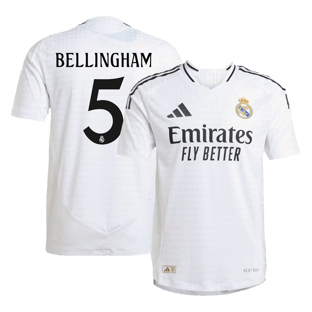 Real Madrid BELLINGHAM #5 Home Jersey Authentic - gojersey