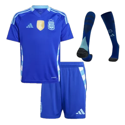 Argentina Away Jersey Kit 2024 Kids(Jersey+Shorts+Socks) - gojersey