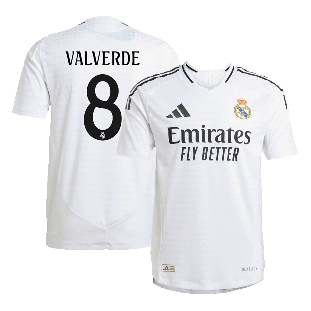 Real Madrid VALVERDE #8 Home Jersey Authentic - gojersey