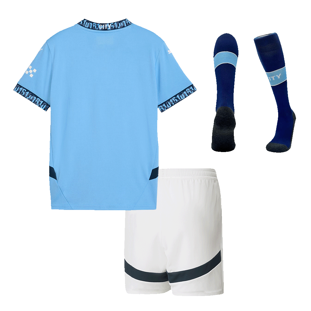 Manchester City Home Jersey Kit Kids(Jersey+Shorts+Socks) - gojersey