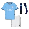 Manchester City Home Jersey Kit 2024/25 Kids(Jersey+Shorts+Socks) - gojersey
