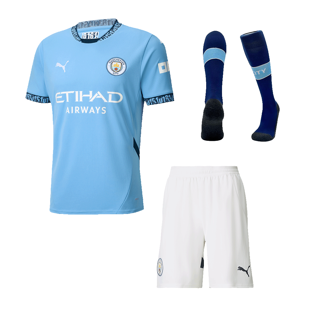 Manchester City Home Jersey Kit (Jersey+Shorts+Socks) - gojersey