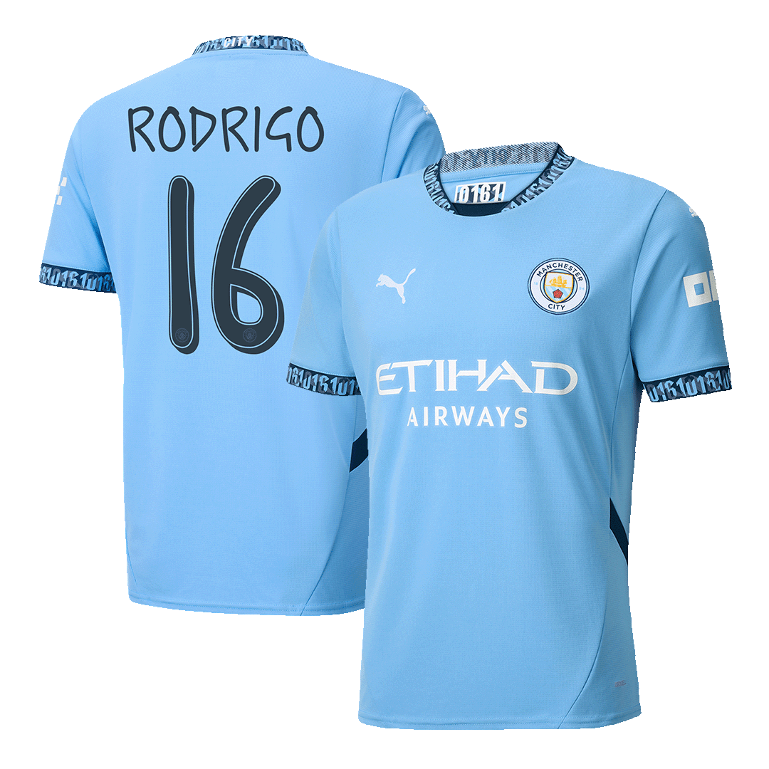 Manchester City RODRIGO #16 Home Jersey - UCL Edition - gojersey