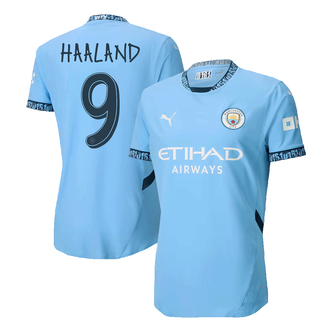Manchester City HAALAND #9 Home Jersey Authentic - UCL Edition - gojersey