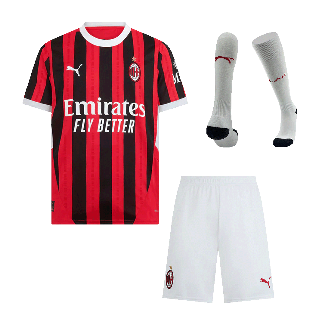 AC Milan Home Jersey Kit (Jersey+Shorts+Socks) - gojersey