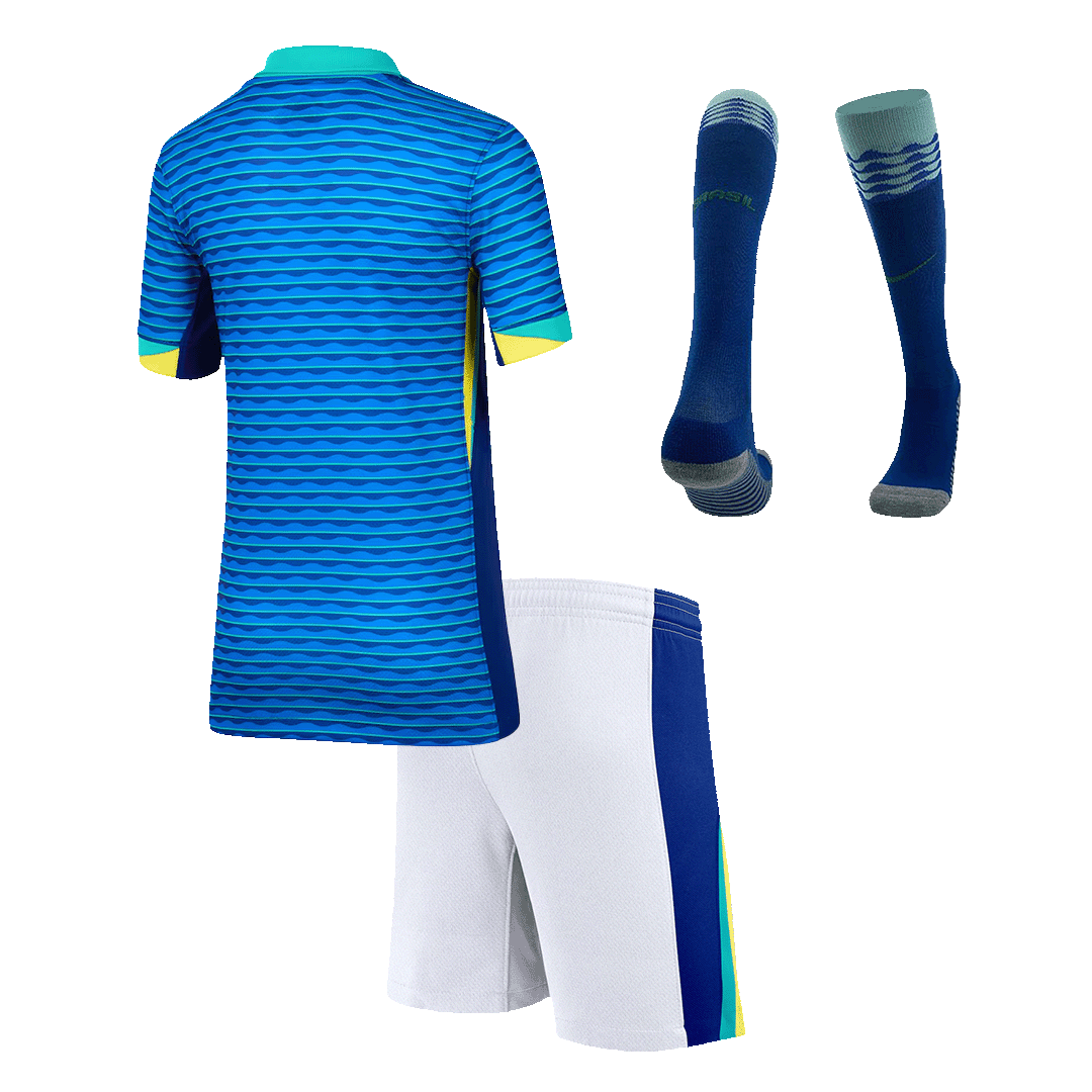Brazil Away Jersey Kit Copa America Kids(Jersey+Shorts+Socks) - gojersey