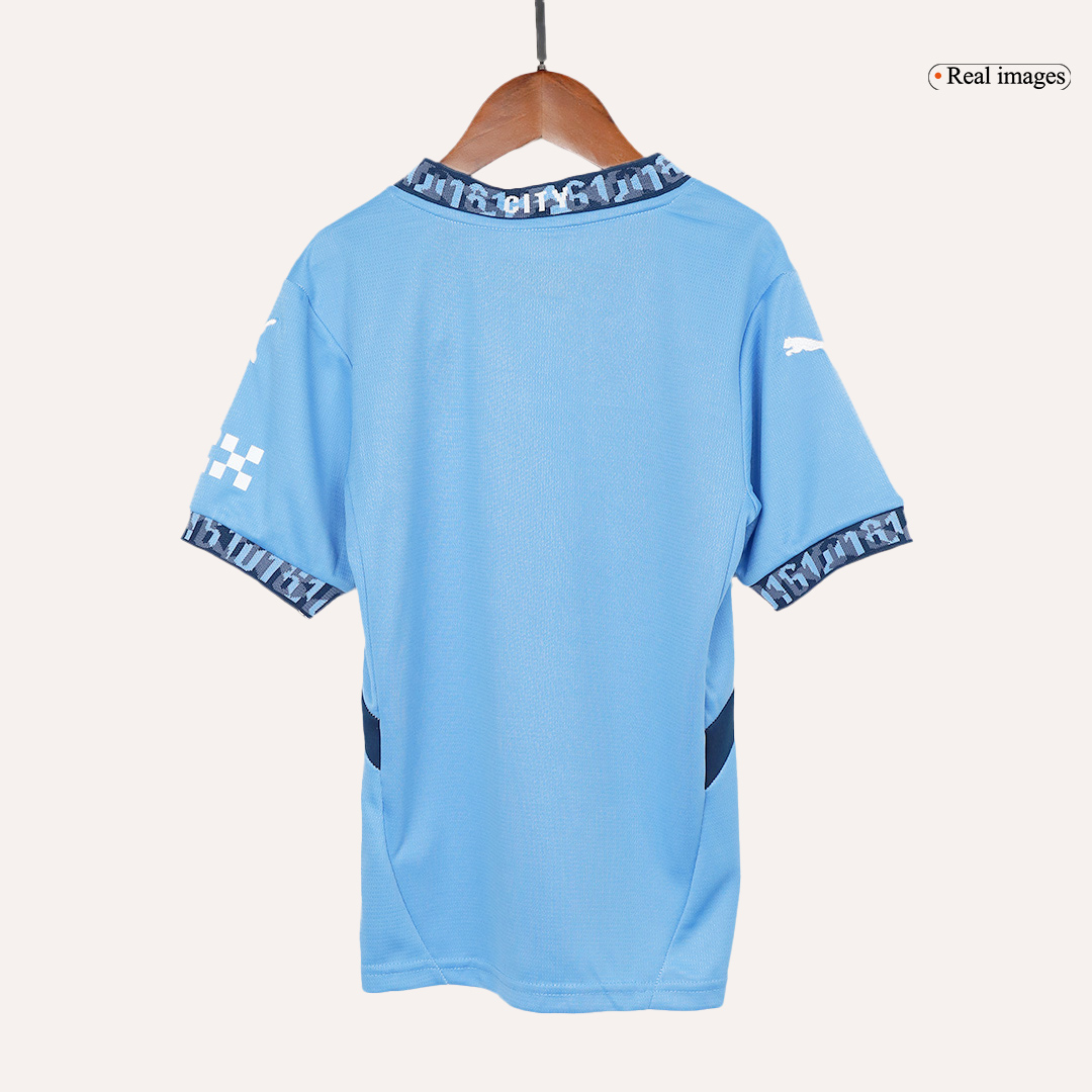 Manchester City Home Jersey Kit Kids(Jersey+Shorts) - gojersey