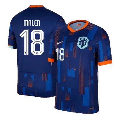 Netherlands MALEN #18 Away Jersey EURO 2024 - gojersey