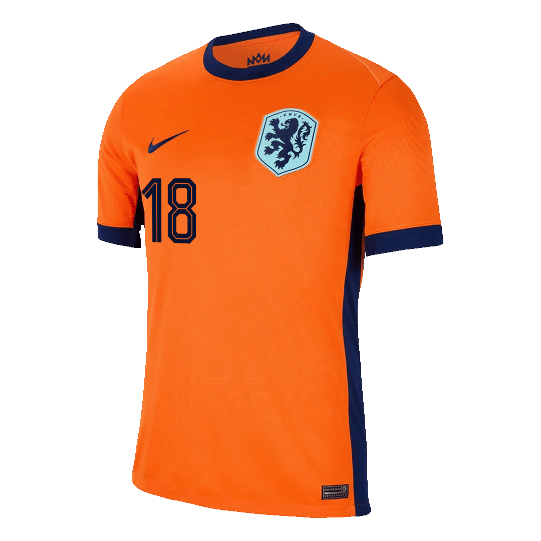 Netherlands MALEN #18 Home Jersey EURO - gojersey