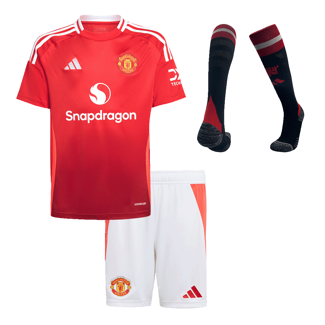 Manchester United Home Jersey Kit Kids(Jersey+Shorts+Socks) - gojersey