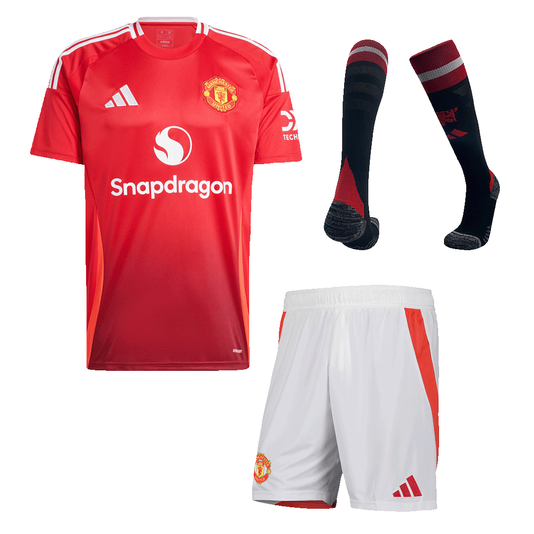 Manchester United Home Jersey Kit (Jersey+Shorts+Socks) - gojersey