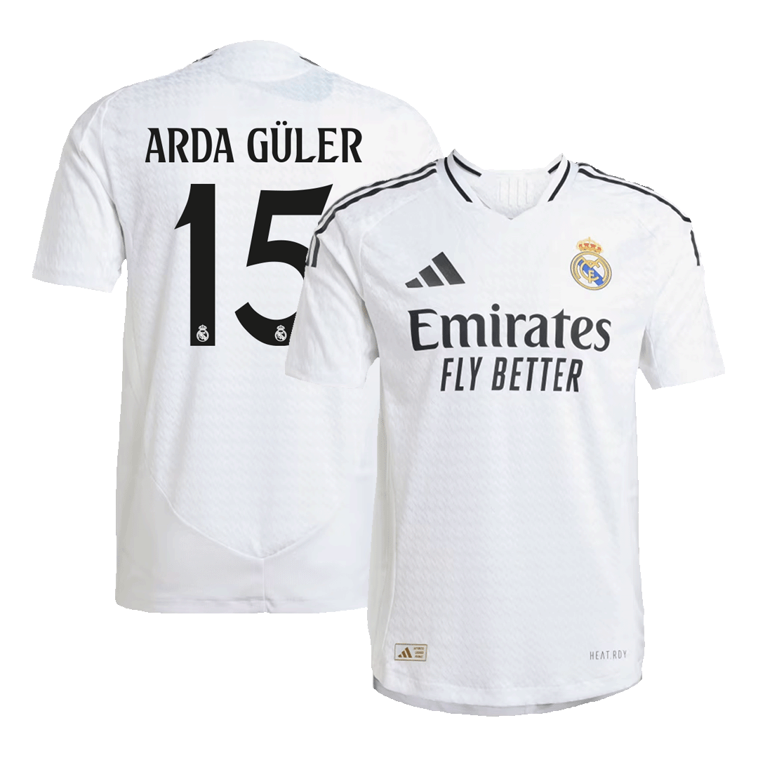 Real Madrid ARDA GÜLER #15 Home Jersey Authentic - gojersey