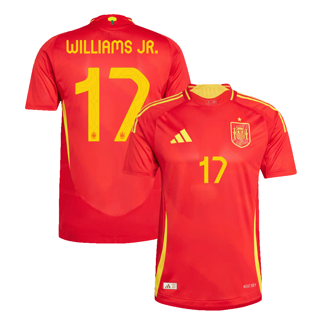 Spain WILLIAMS JR. #17 Home Jersey Authentic EURO - gojersey