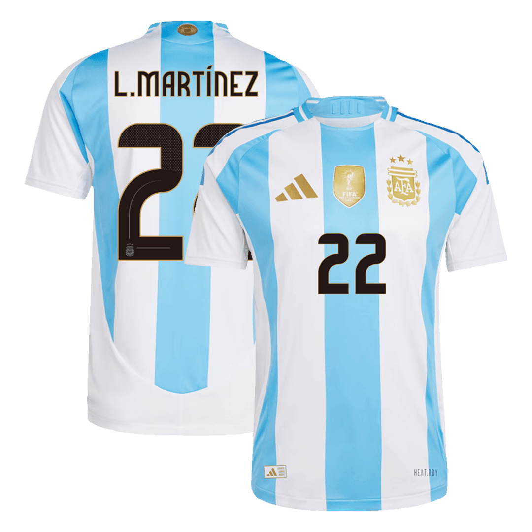 Argentina L.MARTÍNEZ #22 Home Jersey Authentic - gojersey