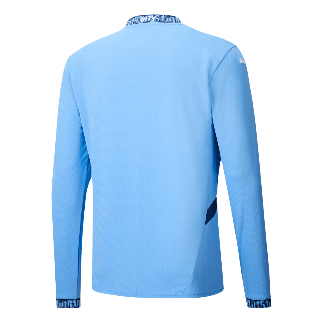 Manchester City Long Sleeve Home Jersey - gojersey
