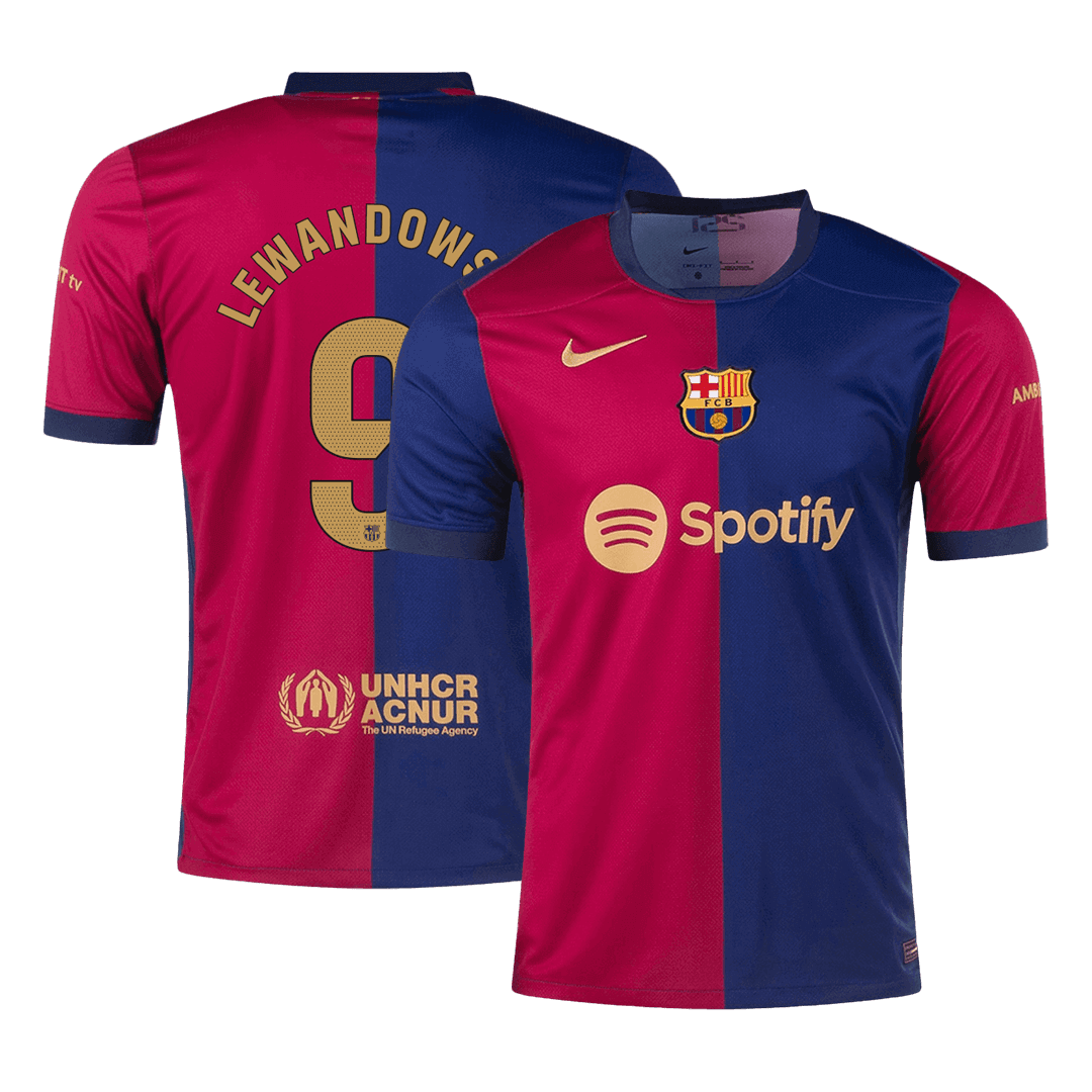 Barcelona LEWANDOWSKI #9 Home Jersey - gojersey
