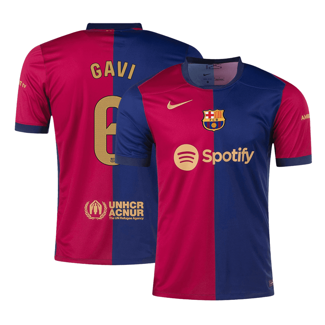 Barcelona GAVI #6 Home Jersey - gojersey