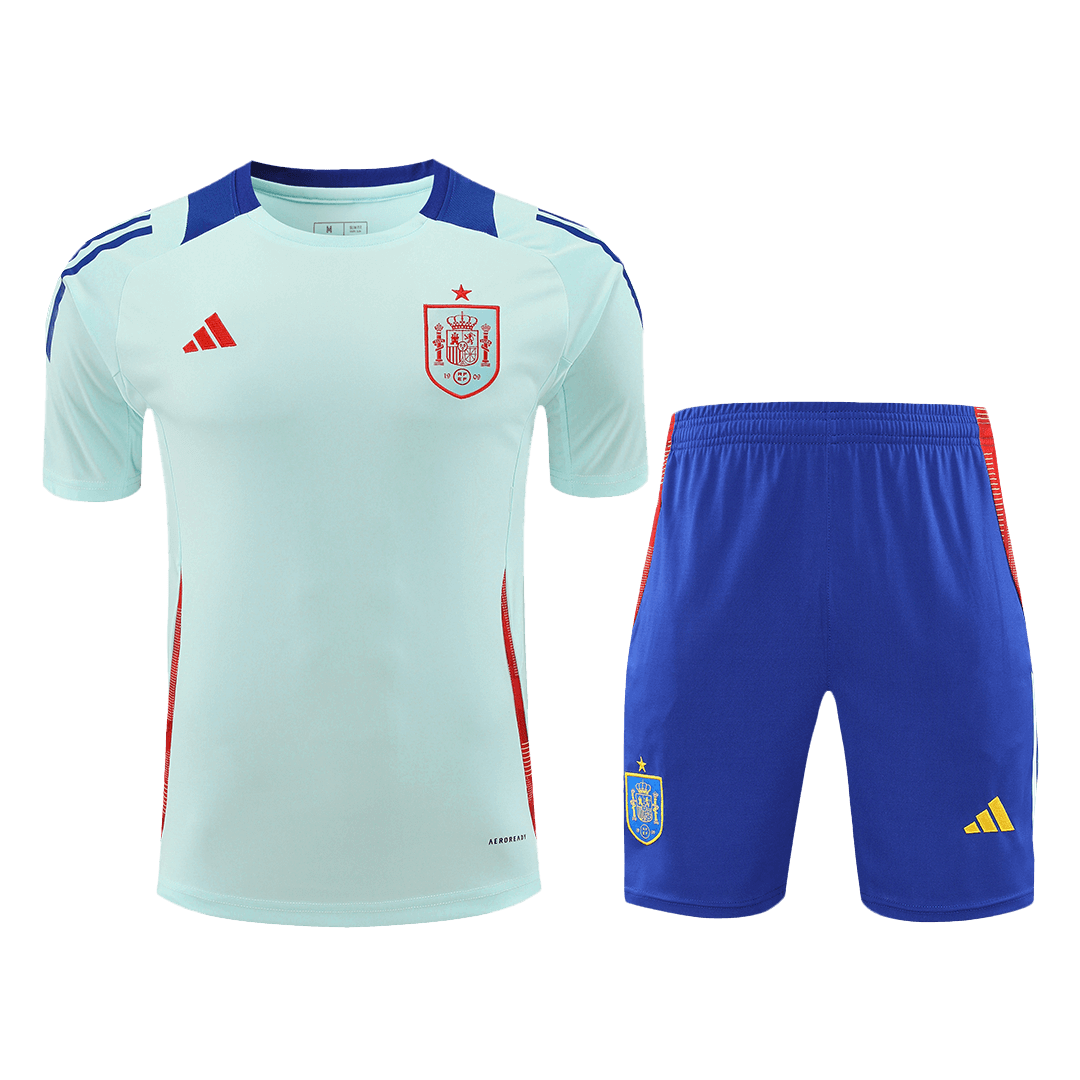Spain Pre-Match Training Jersey Kit EURO (Jersey+Shorts) - gojersey