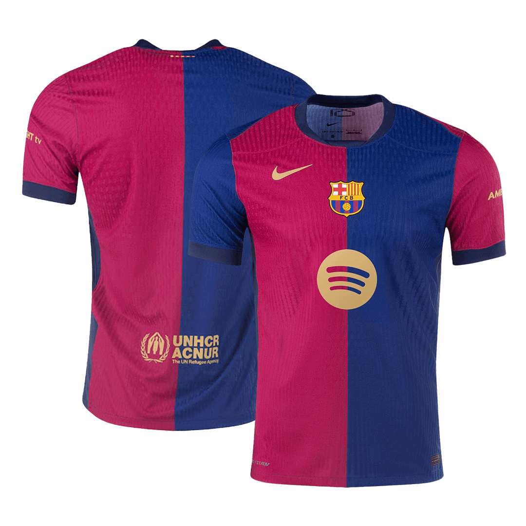 Barcelona Home Jersey Authentic Spotify Logo Without Text - gojersey
