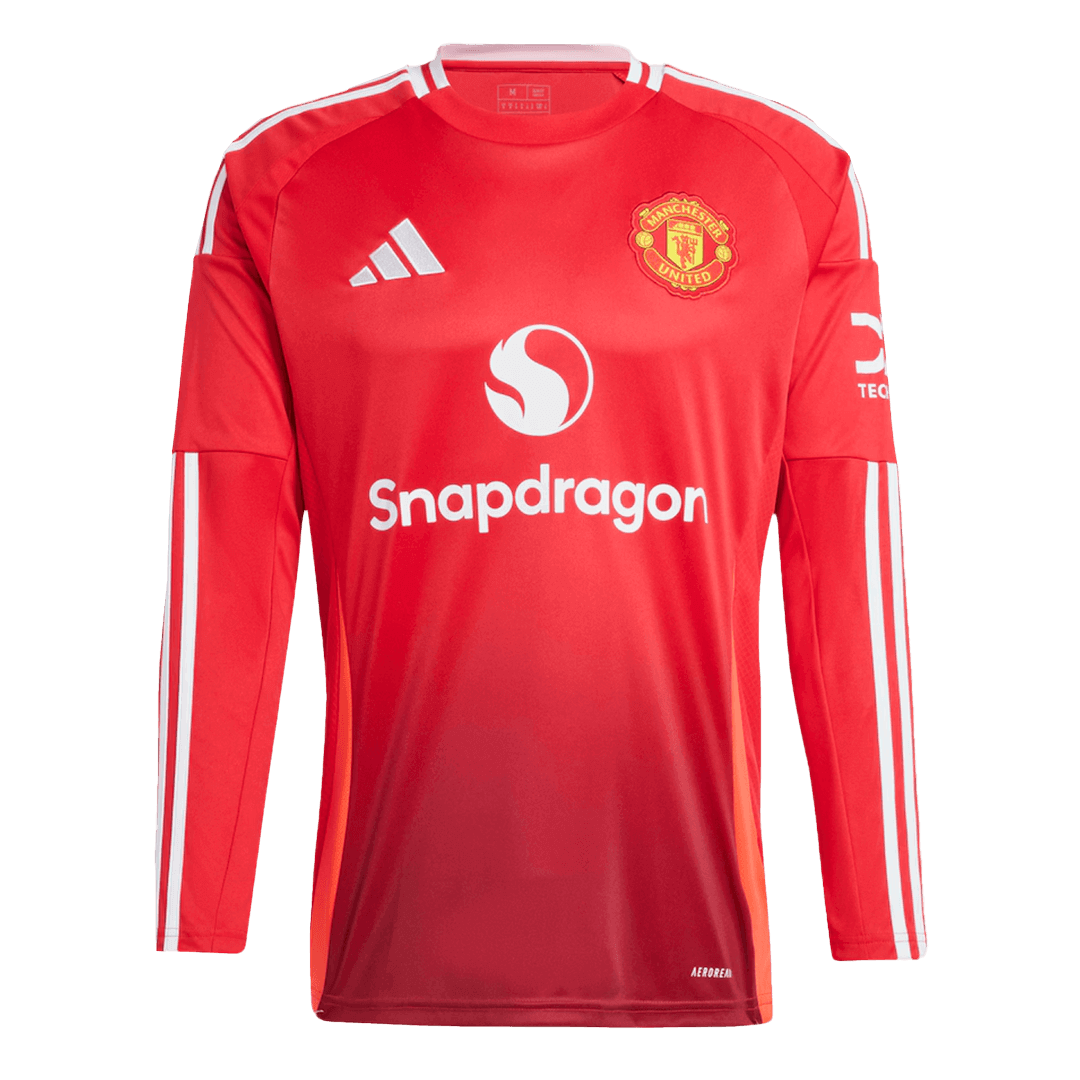 Manchester United Long Sleeve Home Jersey - gojersey