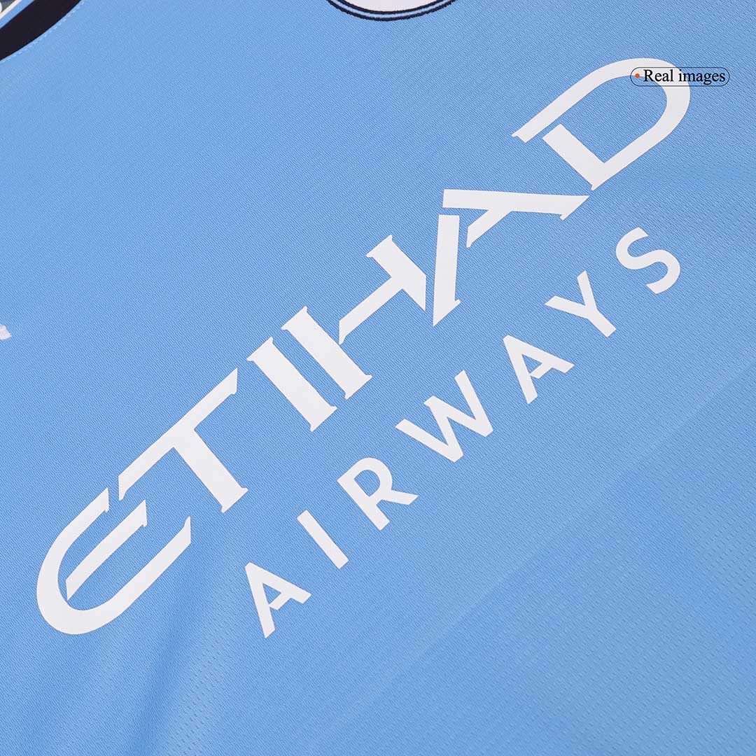 Manchester City Long Sleeve Home Jersey - gojersey