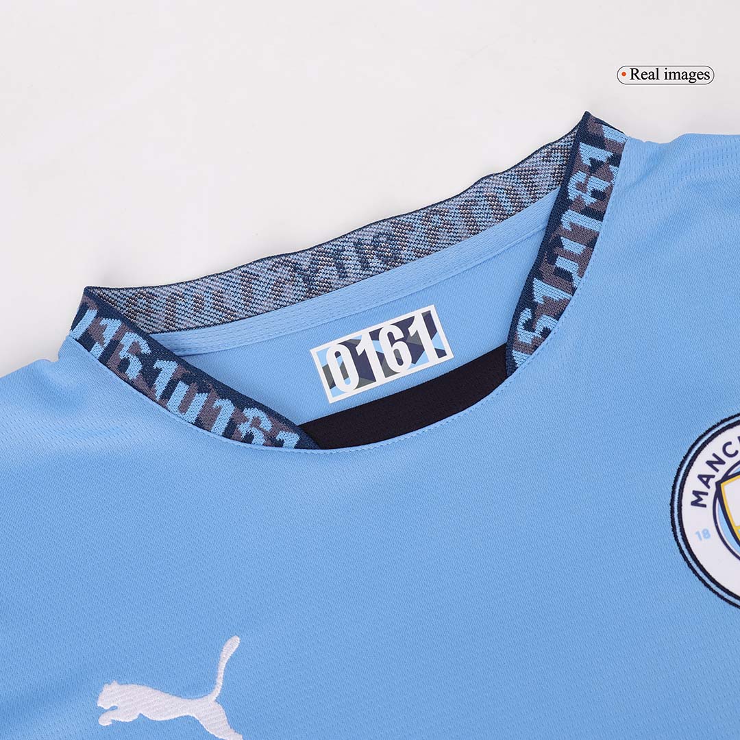 Manchester City Long Sleeve Home Jersey - gojersey