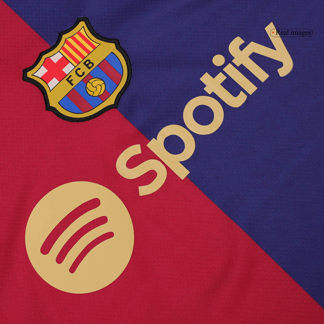 Barcelona Long Sleeve Home Jersey - gojersey