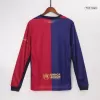 Barcelona Long Sleeve Home Jersey - gojersey