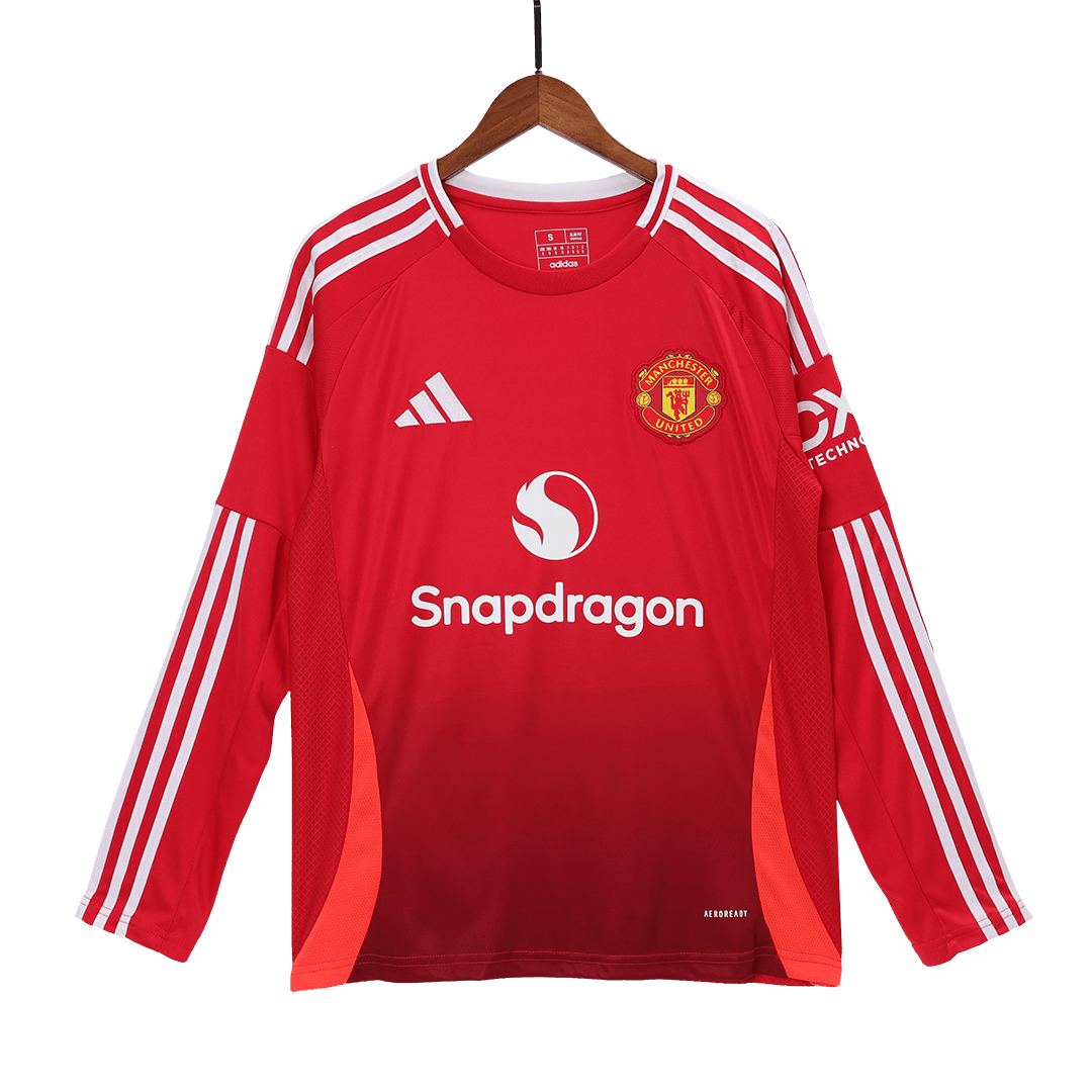 Manchester United Long Sleeve Home Jersey - gojersey