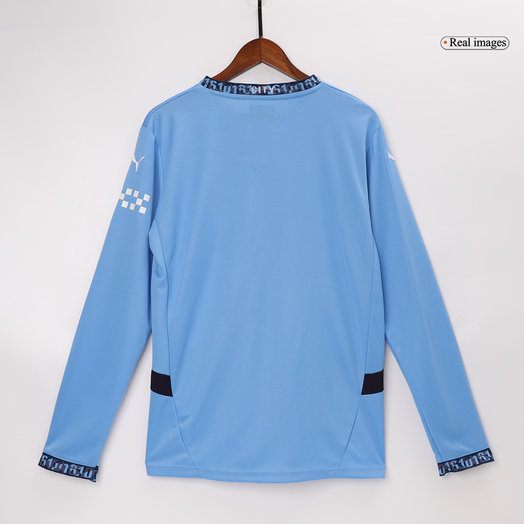 Manchester City Long Sleeve Home Jersey - gojersey