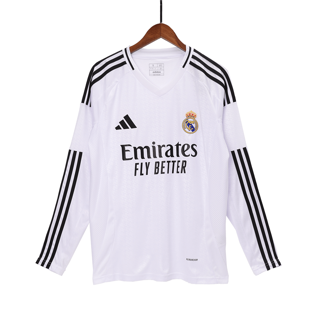 Real Madrid Long Sleeve Home Jersey - gojersey