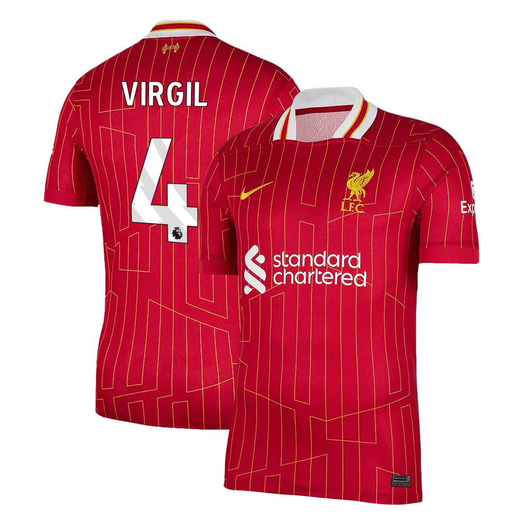 Liverpool VIRGIL #4 Home Soccer Jersey - gojersey