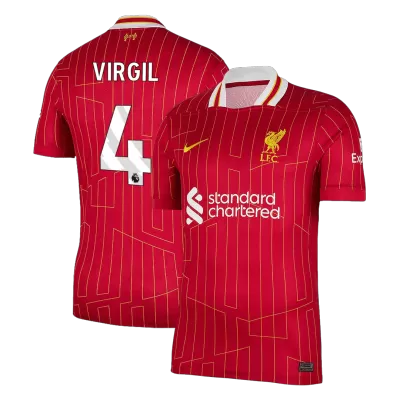 Liverpool VIRGIL #4 Home Soccer Jersey 2024/25 - gojersey