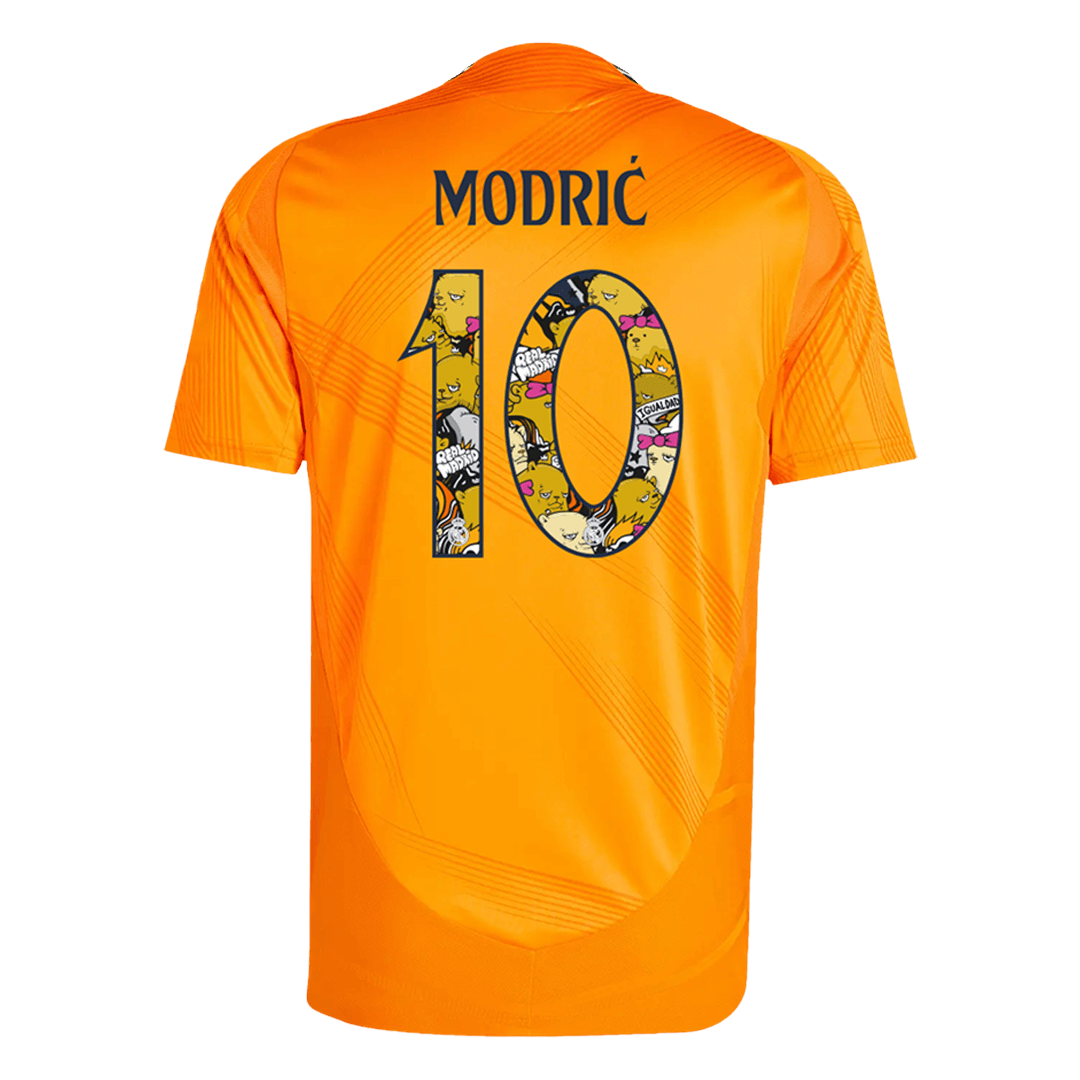 Real Madrid MODRIĆ #10 Away Jersey Authentic - Bear Champ Font - gojersey