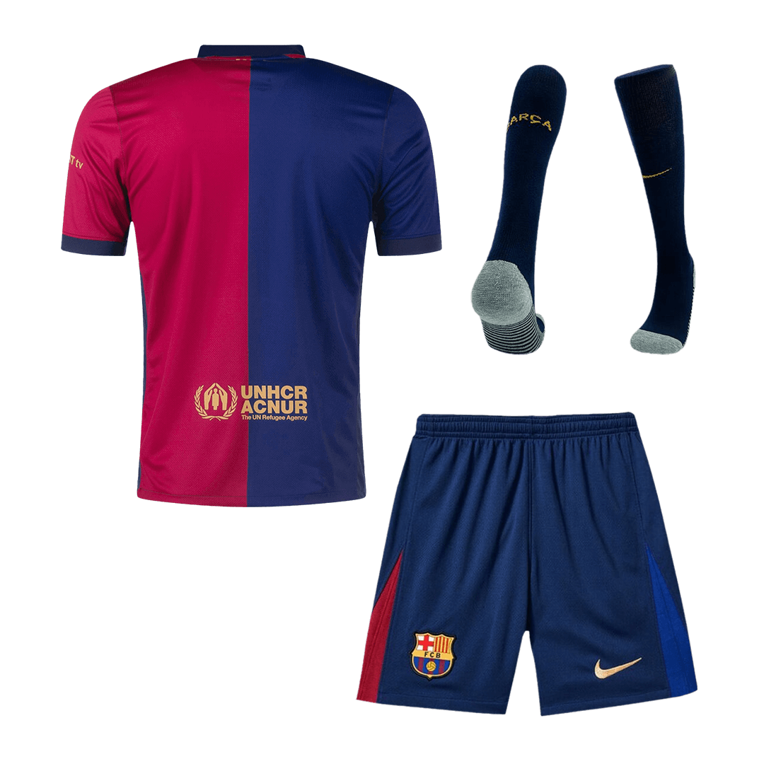 Barcelona Home Jersey Kit (Jersey+Shorts+Socks) - gojersey