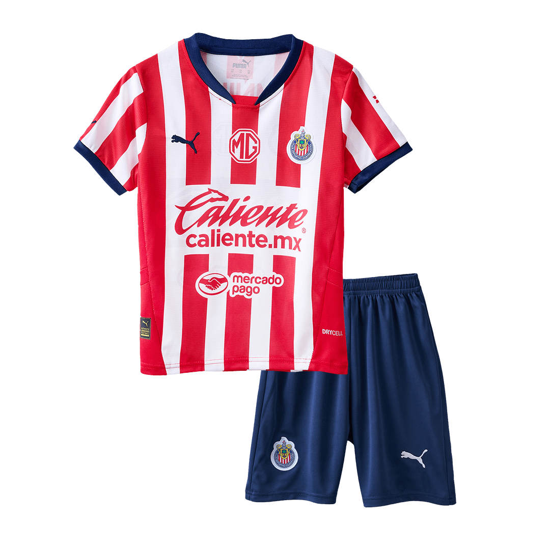 Chivas Home Soccer Jersey Kit Kids(Jersey+Shorts) - gojersey