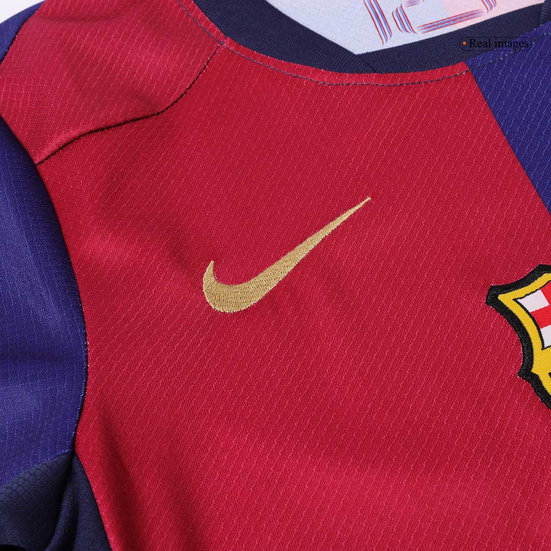 Barcelona Home Jersey Kit Kids(Jersey+Shorts) Spotify Logo Without Text - gojersey