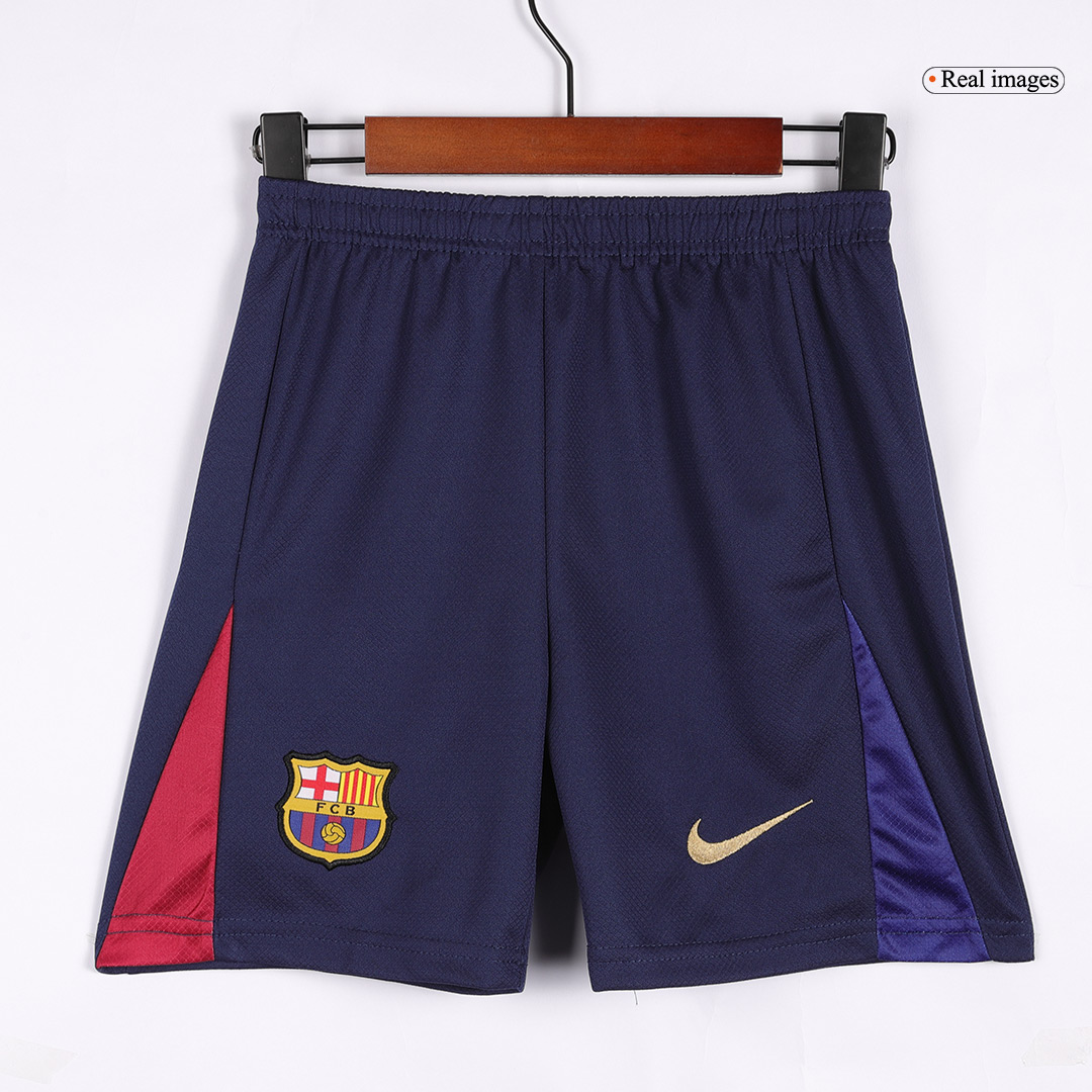 Barcelona Home Jersey Kit Kids(Jersey+Shorts) Spotify Logo Without Text - gojersey