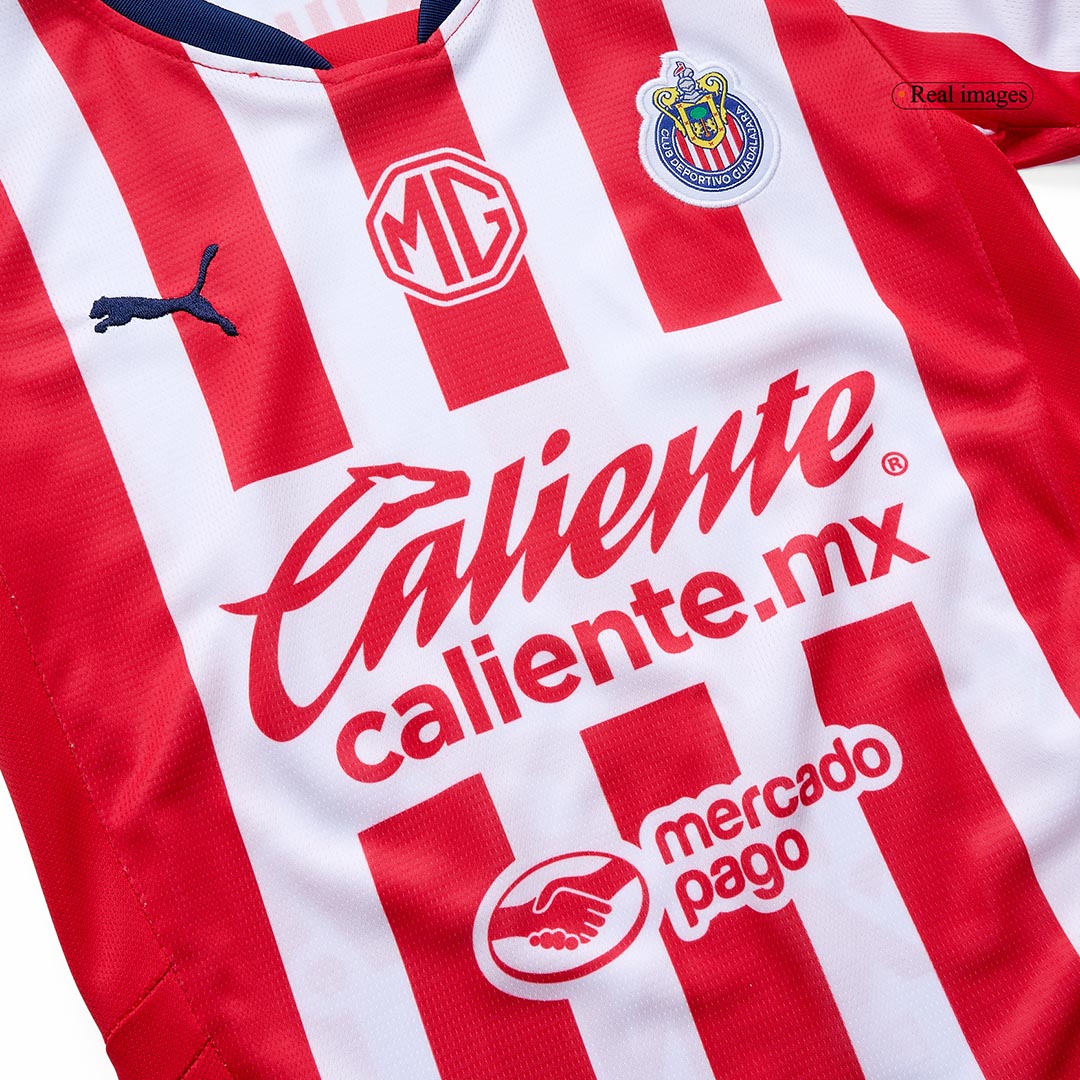 Chivas Home Soccer Jersey Kit Kids(Jersey+Shorts) - gojersey