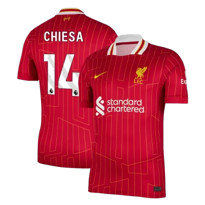 Liverpool CHIESA #14 Home Soccer Jersey 2024/25 - gojersey