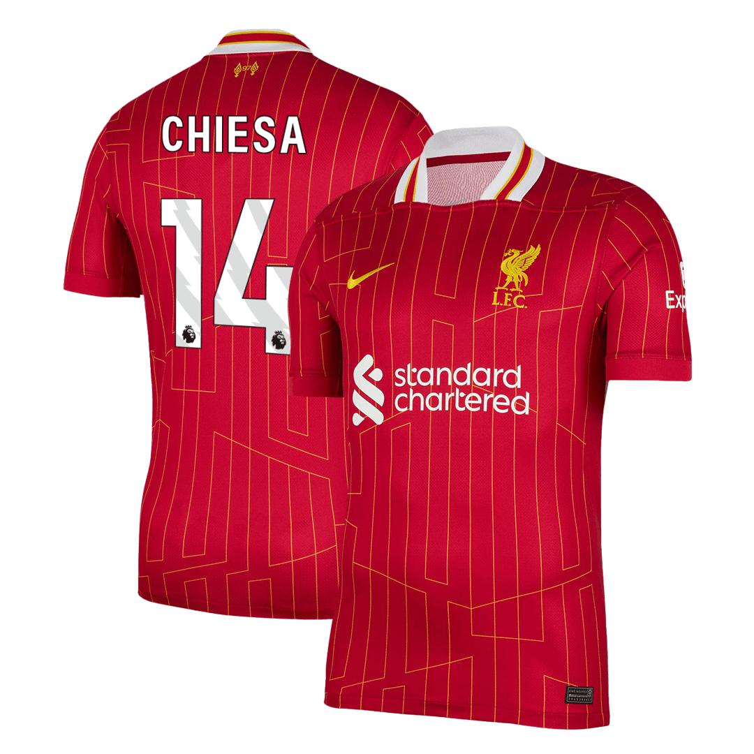 Liverpool CHIESA #14 Home Soccer Jersey - gojersey