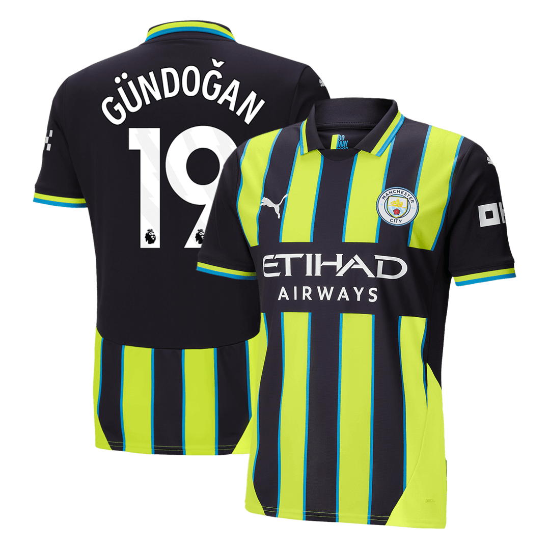 Manchester City GÜNDOĞAN #19 Away Soccer Jersey - gojersey
