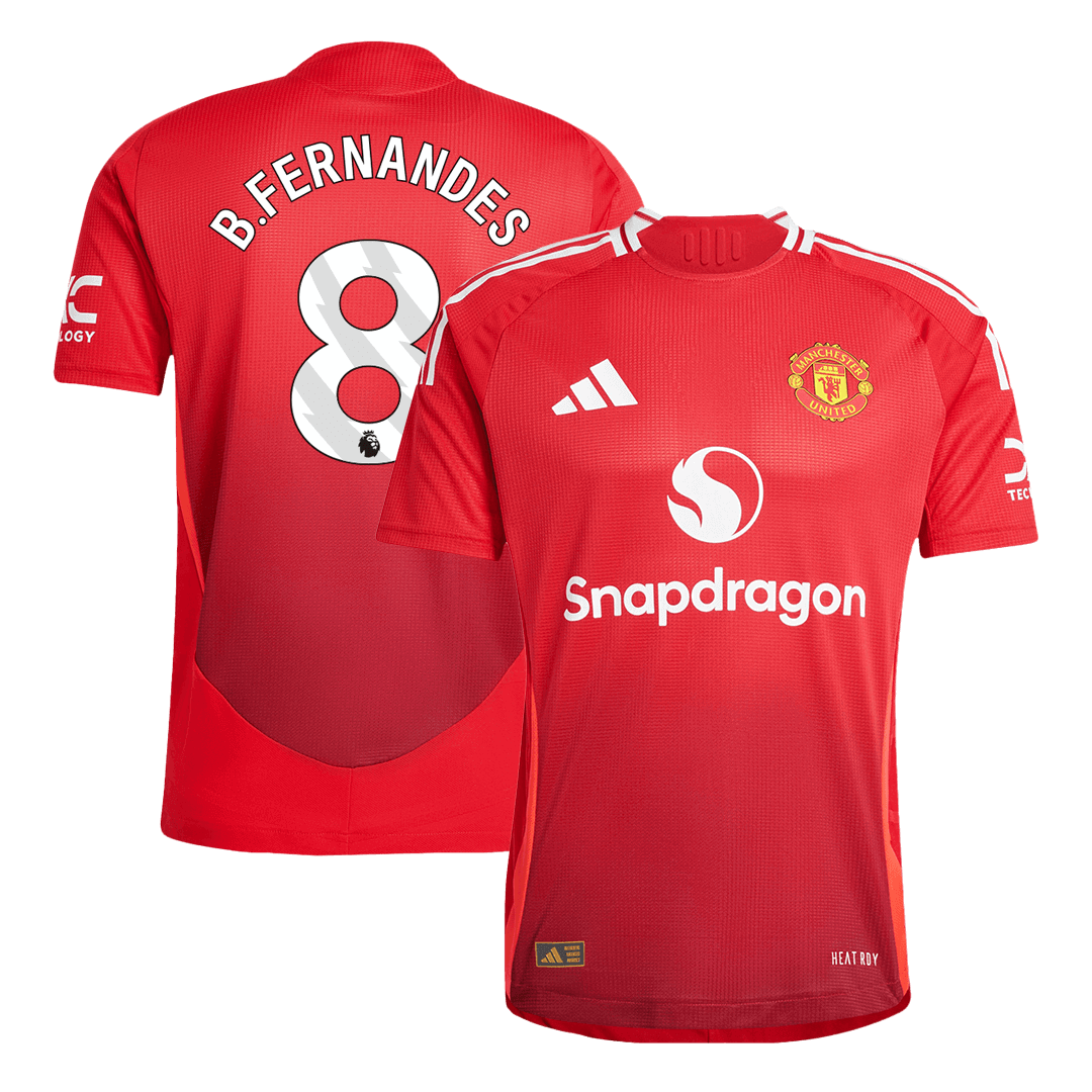 Manchester United B.FERNANDES #8 Home Soccer Jersey Authentic - gojersey