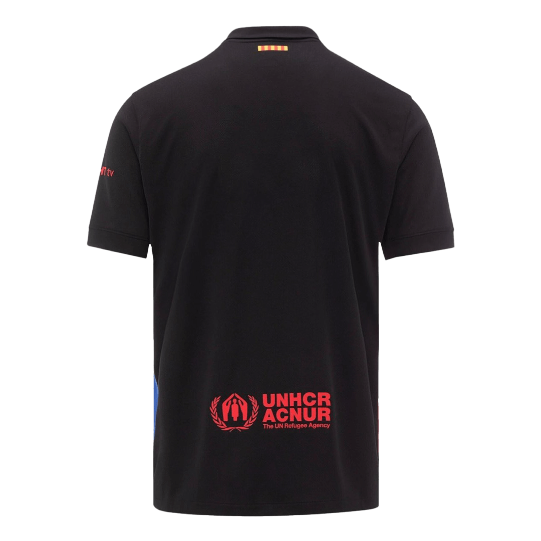 Barcelona X Travis Scott Away Soccer Jersey Black - gojersey