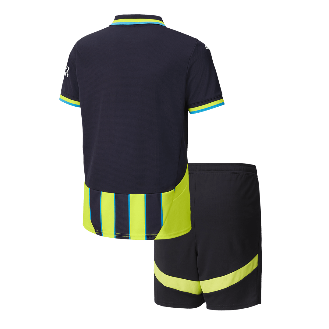 Manchester City Away Soccer Jersey Kit Kids(Jersey+Shorts) - gojersey