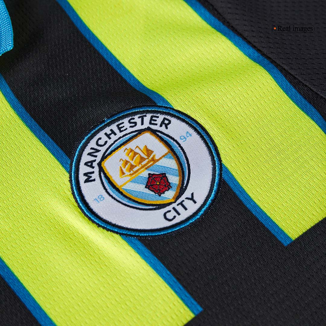 Manchester City Away Soccer Jersey Kit Kids(Jersey+Shorts) - gojersey